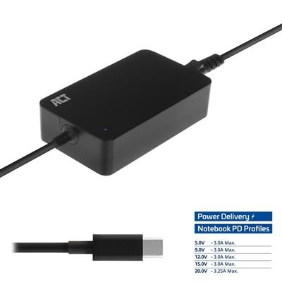 ACT universal notebook charger USB Type-C 65W